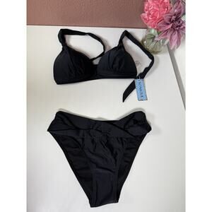 Yonique Women‎ Two Piece Bathing Suit Push Up Bikini Halter Swimsuit Summer Sz S